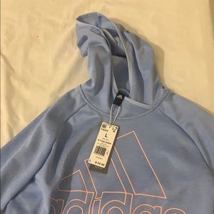 I’m selling a light blue Adidas sweatshirt
